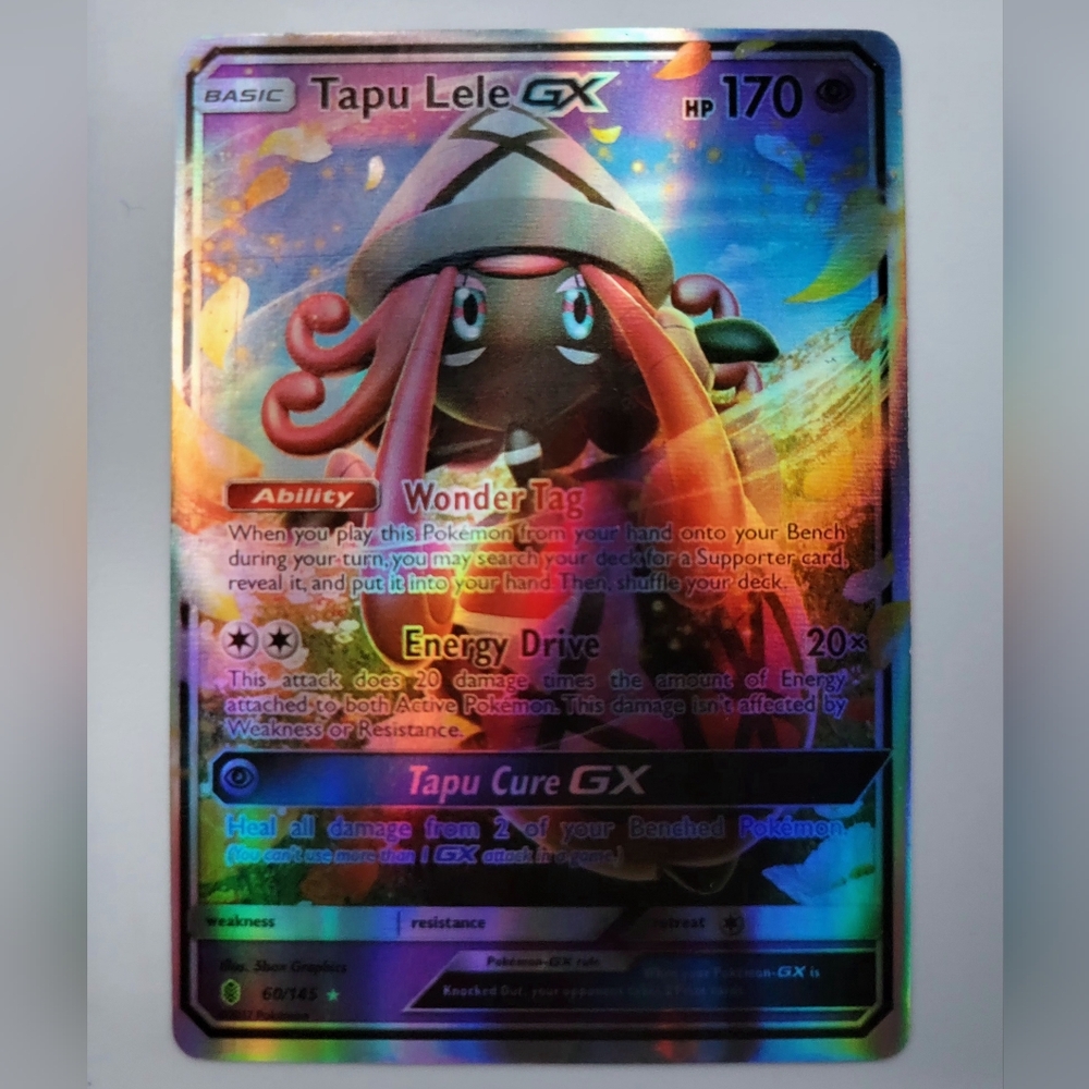 Pokemon Tapu Lele GX Card - Multicolor